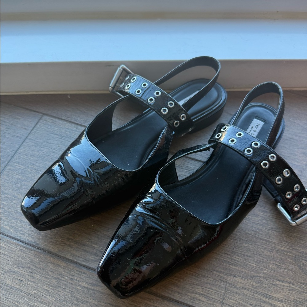 Rag & Bone Black Patent Leather Flats